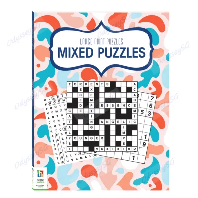 Large Print Mixed Puzzles - Over 60 Puzzles - Word Search / Sudoku / Crossword - Age 9 and above - Suitable for seniors