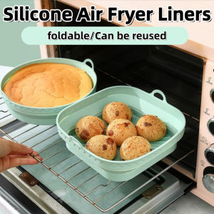 Foldable Air Fryer Baking Tray Reusable Silicone Air Fryer Liners Air Fryer Silicone Pot Silicone Baking Mat Air Fryers Basket
