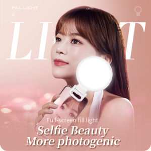 JOPREE K01 LED Rechargeable Selfie Lighting Ring Light Mini Portable Clip On Smartphone Laptop Ipad