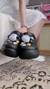 2026 Cartoon Thick-Soled Clog Sandals For Women New Summer Outdoor Indoor Non-Slip WomenS Slippers