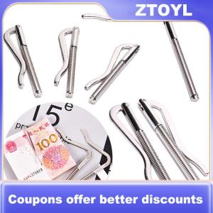 【ZTOYL】 metal money clips stainless steel money cash clip clamp holder for pocket (color: silver)