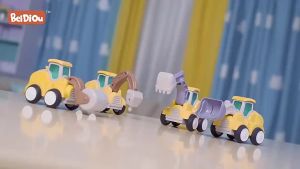 SD TEMI Pull Back Car Excavator Toy Rebound Engineering Car Puzzle Toys Creative Personality Boy Gift DIY Assembly Vehicle Toy2025