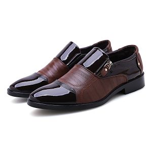 Sepatu Pantofel Pria Pantofel Tanpa Tali Formal Slip On Hitam Sepatu Resleting Fantofel Kerja Kantor Murah Anti Slip 076