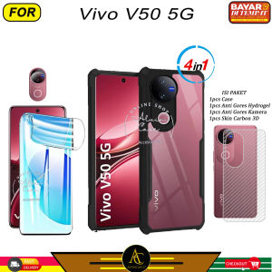 Paket 4in1 Case Anti Gores Hydrogel Spy Vivo V50 5G Vivo V50e Softcase Fusion Full Cover