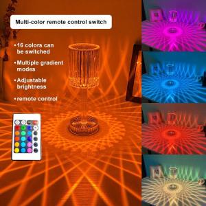 16 Color Touch Remote Crystal Table Lamps Rechargeable Bedside Lamp Diamond LED Night Lights Acrylic Home Decor Lighting Device