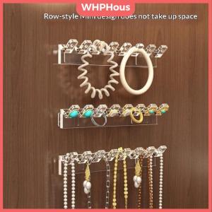 WHPHous 3Pcs Self-Adhesive Necklace Organizer Space-Saving Multi-Functional Jewelry Organizer Necklace Holder Wall Mounted