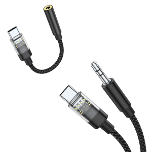 Type C to 3.5mm Cable Conversion Adapter Converter Cord Male to Male/Female Connectors Wire Line for Mobile Phones