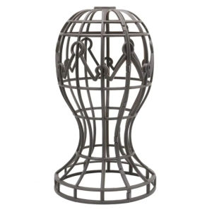 Plastic Wig Stand Lantern Shape Foldable Wig Storage Rack Multi-Purpose Hat Display Stand