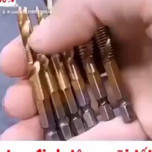 Mũi khoan taro M3-M10 thép hss phủ ti tan gồm 6 mũi