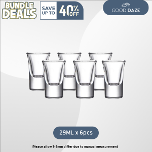 【GOOD DAZE】Tequila Shot Glass Thick Heavy Base set liquor shot glass bar glass whiskey shot glass 酒杯 色酒杯 酒吧杯 gelas kaca SHOTS TRAY Wooden Shots Tray