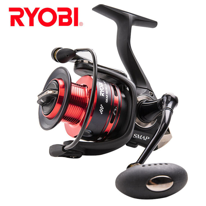 Ryobi Japan Smap Light Fishing Reel Metal Spool Max Drag 10Kg Waterproof Spinning  Reel For Bass Pike Fishing Gear