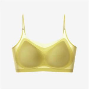 Ultra-thin 0.1CM Bra Ice Silk Bra Women Gathered Lingerie Breathable Underwear Small Chest Summer Cool Padded Push-Up Bra M-4XL