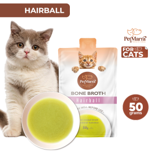 PetMarra Bone Broth for Cats Hairball 50g appetite booster pet food topper cat all breeds