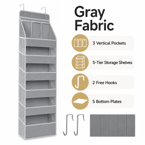 【Fireheart Warrior】 Over-Door Storage Organizer / Multi-Layer Hanging Bag / Clear PVC or Gray Fabric Door Organizer