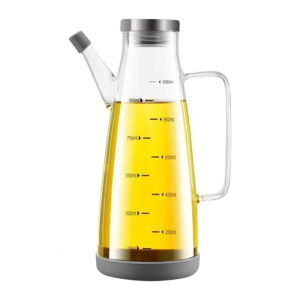 Drip Proof Nonrust Steel Glass Oil Dispenser Leak proof Kitchen Oil Bottle For Cooking Vinegar Soys Sauce With Wide Mouths Easy Cleaning