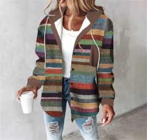 2026 Fashion Casual Plaid Shirt Woman Loose Autumn Winter Lapel Womens Coat Long Sleeve Cozy Vintage Khaki Tops Lady Streetwear2026