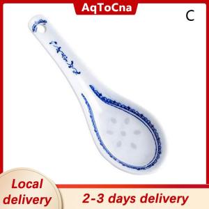 [COD] AqToCna Ship within 24 hours 1pcs Ceramic Spoon China Soup Spoon Stir Soup Spoons for Soup And Rice Kitchen