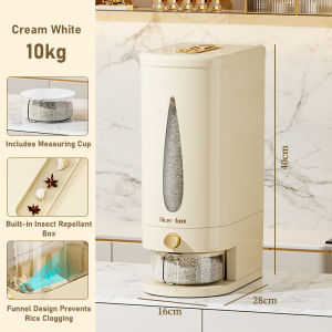 New Dispenser Rice Storage Container 5kg/10kg Storage Box Container Rice Container Kitchen Organizer Food Storage