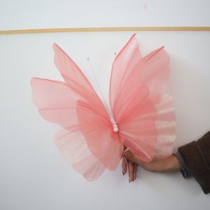 CHENJIE Outdoor Artificial Butterfly 30/50cm Giant Gauze Fake Butterfly 2025 3D Silk Yarn Butterfly Photography Props