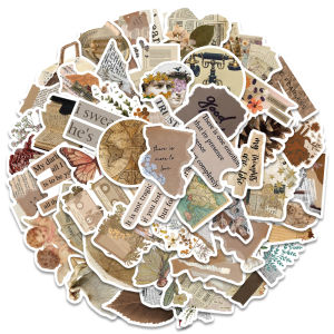 COD✨Gaya retro/Buku Harian/Laptop/Sticker Helm Tahan Air Vinil/hp casing stiker tahan air berperekat