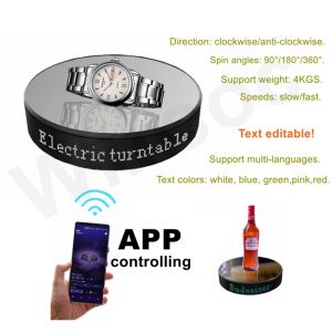 Rotating Display Stand 20cm for 4KGS APP-controlling with LED display 360 Jewelry turntable stand