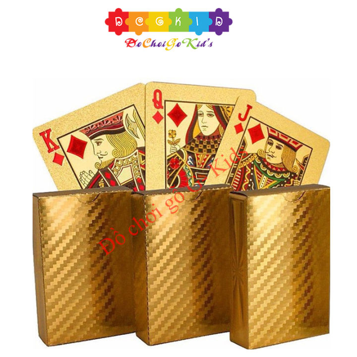 Bộ bài tây mạ vàng 24k Bộ Bài Tây Mạ Vàng 24K Cao Cấp - Bài Tây Nhựa 52 ...