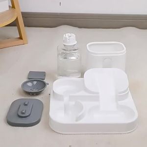 Bộ Cho Ăn Uống Tự Động Cho Mèo 2 Trong 1 Bình Nước 1000ml Hộp Thức Ăn 2300ml Tự Bổ Sung Nước Và Hạt Dễ Quan Sát