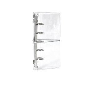 DOHOHO PVC trong suốt Sổ tay có gáy Tự làm có dây thun Hộp đựng thẻ ảnh INS M2.5 Sổ tay rời trang Sinh viên