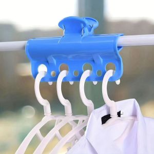 GUANY Plastic Porous Clamp Windbreaker Clip 7-hole Large Drying Rod Buckle Convenient Windproof Clothes Drying Rack Clamp Home