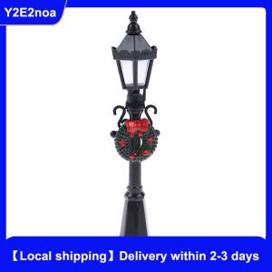 【Local shipping】 1/12 Dollhouse Miniature Christmas Park Street Lamp Doll Streetlight Decor Toy