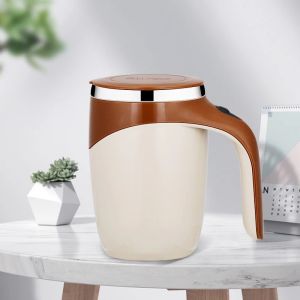 Rechargeable 304 Stainless Steel Travel MugAutomatic stirring rechargeable coffee cup Magnetic Self Stir Coffee Mug With Lid For Travel Use