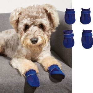 BENGPEN 4pcs/set Comfortable Pet Rain Boots Anti-slip Breathable Dog Short Boots Pet Accessories Easy To Clean Dog Care Footmuffs for Home