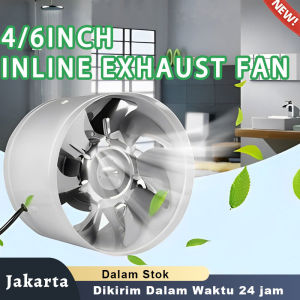 4Inch Inline Duct Exhaust Fan Booster Exhaust Blower Air Cooling Vent Metal Blades Blower Booster Metal Blade Metal Inline Duct Fan Booster Exhaust Blower Air Cooling Vent 220V