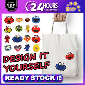 WEAREY 16pcs DIY Cute Cloth Stickers Sesame Cartoon Delicate Adhesive Embroidery Patch Pelekat Kain Kartun Patch Sulaman Comel