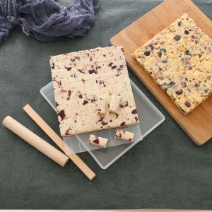 NCNC(okdeals01) Transparent Shaqima Sugar Maker Set Candy Tray DIY Rolling Pin Candy Making Moulds Nougat Mold Silicone mat