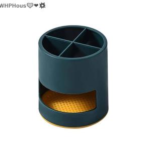 WP💓💛💖 Toothbrush Holder with Toothpaste Rack 2 Cup Storage Organizer with Drainage Holes for Bathroom Countertop Family Use