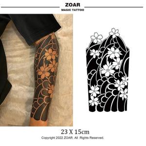 COD แทททู ZOAR A030 Magic tattooสติ๊กเกอร์รอยสัก ปลาคราฟ ญี่ปุ่น ดอกซากุระ กันน้ำ รอยสัก15วัน