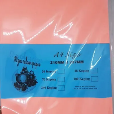 🍀READY STOCK🍀48sheet/pkt 80gm A4 Cyber Colour paper