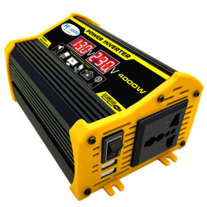 JUXING 4000W Portable Automotive Power Inverter LED Display Modified Sine Wave Power Inverter Voltage Converter Built-in Transformer DC12V To AC220V Inverter Car Home With Fan Etc.