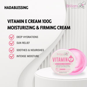 Brilliant Skin Vitamin E Moisturizing & Firming Cream 100g Body Moisturizer for Dry Skin FineLine