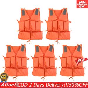[ToolOutlet]5 PCS Adult Life Vest With Whistle Boats Fishing Vest Swimming Drifting Vest for Boating Kayaking & Water Sports