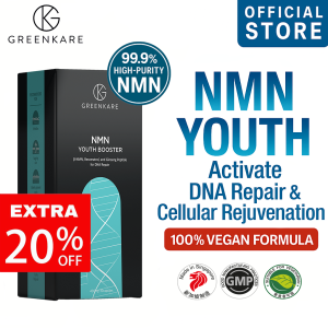 GreenKare NMN NAD+ Booster for Healthy Aging Brain Boost Cellular Repair & Energy Metabolism for Men & Women | GMP Certified | 30 Veg Caps