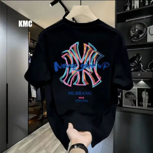 T Shirt Men Thick Pure Cotton Y Hollow Blue Pink Double-Sided Printed Bottoming Shirt JSM Short-Sleeved Top