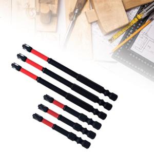 Pack of 6 Electric Screwdriver Set 65mm/110mm Impact Strong Magnetic Batch Head Crossing High Hardness Hand