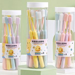 Hộp 10 Bàn Chải Đánh Răng Lông Mềm Màu Pastel Siêu Xinh Cho Bé từ 3-10 Tuổi