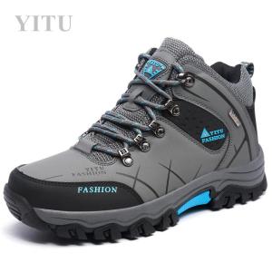 YCHION 2023 Brand 39-47 Winter Shoes Men Brand Anti-skidding Plus Size Men Boots Warm Plush Winter Boots Men Work Shoes Safety Size 47