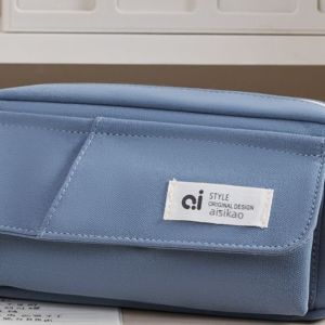 FDGFGG Multi-layer Student Pencil Case Flip Style Large Capacity Gel Pen Organizer Simple Morandi Color Simple Pencil Pouch Stationery