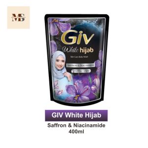 Giv White Sabun Mandi Cair Saffron & Niacinamide Pouch 400ml