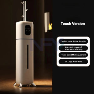 Smart Heating Humidifier with 3D Circulation Technology: 99.99% Heating Sterilization 9L Giant Tank 300ml/H Mist Output Ultra-Quiet Operation Remote Control & Auto Constant Humidity - Ideal for Large Rooms and Dry Seasons in Southeast Asia