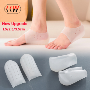 CCW 3.5CM 7 Points Silicone Invisible Height Super Elastic Heightening Insole Bottom Breathable Silicone Bionic Heel Cover Half Pad Insole for Men Women